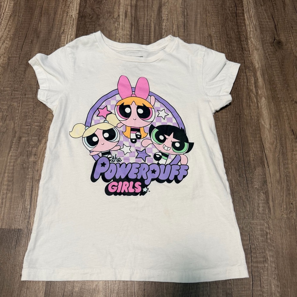 Powerpuff Girls Graphic White T-Shirt, Size M‎ (10/12)